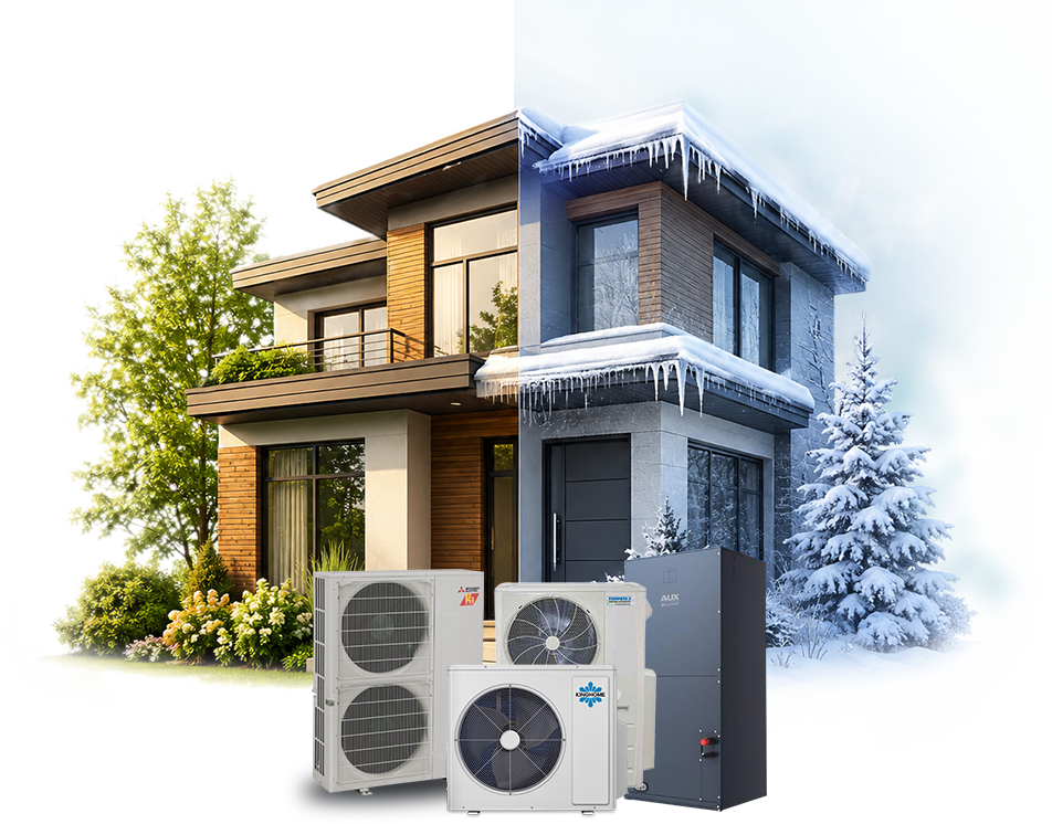Heating and air conditioning of a house in Châteauguay